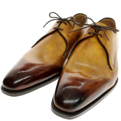 【中古】【未使用】フランチェスコ ベニーニョ FRANCESCO BENIGNO プレーントゥ ドレスシューズ イエローブラウン【 7 1/2 】【 状態ランクS 】【 メンズ 】