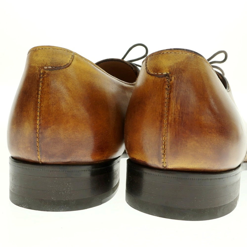 【中古】【未使用】フランチェスコ ベニーニョ FRANCESCO BENIGNO プレーントゥ ドレスシューズ イエローブラウン【 7 1/2 】【 状態ランクS 】【 メンズ 】