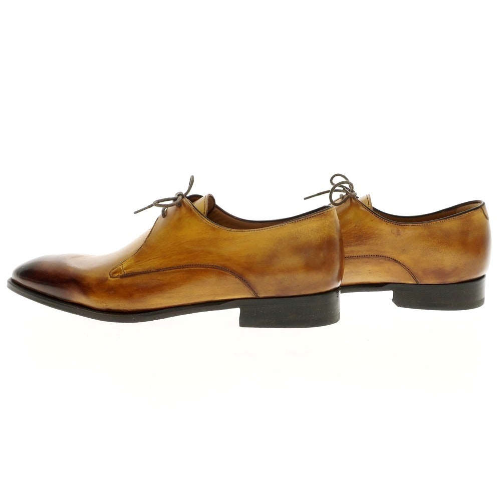 【中古】【未使用】フランチェスコ ベニーニョ FRANCESCO BENIGNO プレーントゥ ドレスシューズ イエローブラウン【 7 1/2 】【 状態ランクS 】【 メンズ 】