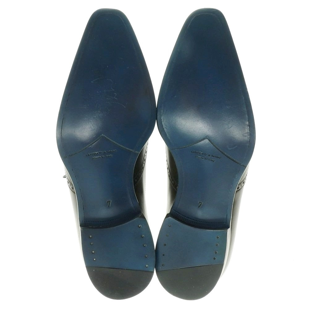 【中古】【未使用】フランチェスコ ベニーニョ FRANCESCO BENIGNO ウイングチップ ドレスシューズ ダークオリーブ【 7 】【 状態ランクS 】【 メンズ 】