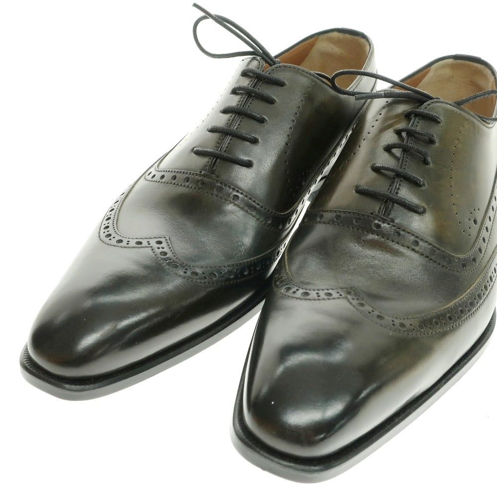 【中古】【未使用】フランチェスコ ベニーニョ FRANCESCO BENIGNO ウイングチップ ドレスシューズ ダークオリーブ【 7 】【 状態ランクS 】【 メンズ 】