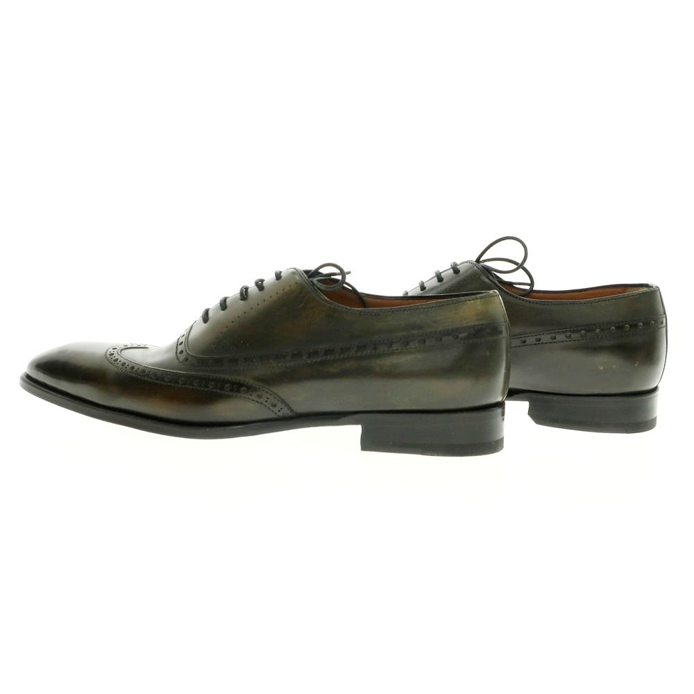【中古】【未使用】フランチェスコ ベニーニョ FRANCESCO BENIGNO ウイングチップ ドレスシューズ ダークオリーブ【 7 】【 状態ランクS 】【 メンズ 】