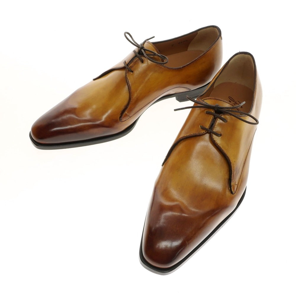 【中古】【未使用】フランチェスコ ベニーニョ FRANCESCO BENIGNO プレーントゥ ドレスシューズ イエローブラウン【 7 】【 状態ランクS 】【 メンズ 】