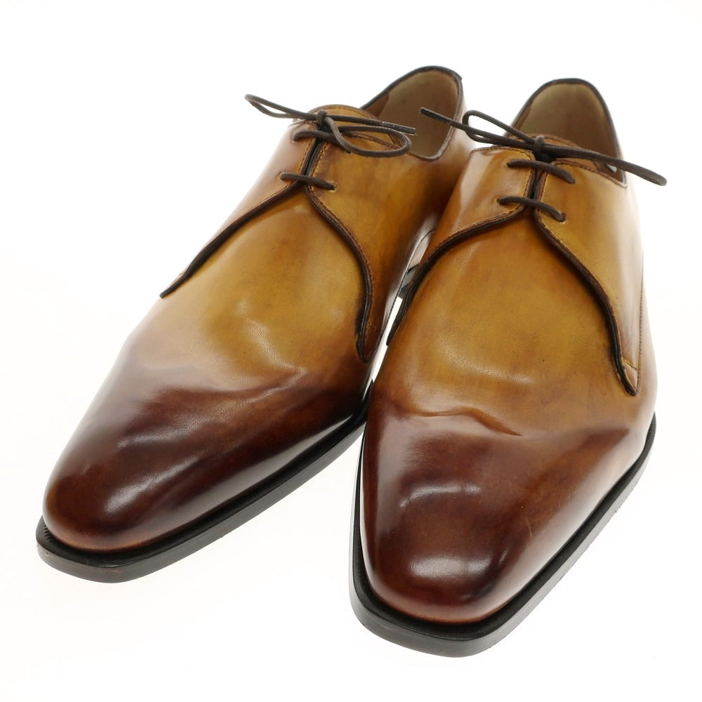 【中古】【未使用】フランチェスコ ベニーニョ FRANCESCO BENIGNO プレーントゥ ドレスシューズ イエローブラウン【 7 】【 状態ランクS 】【 メンズ 】