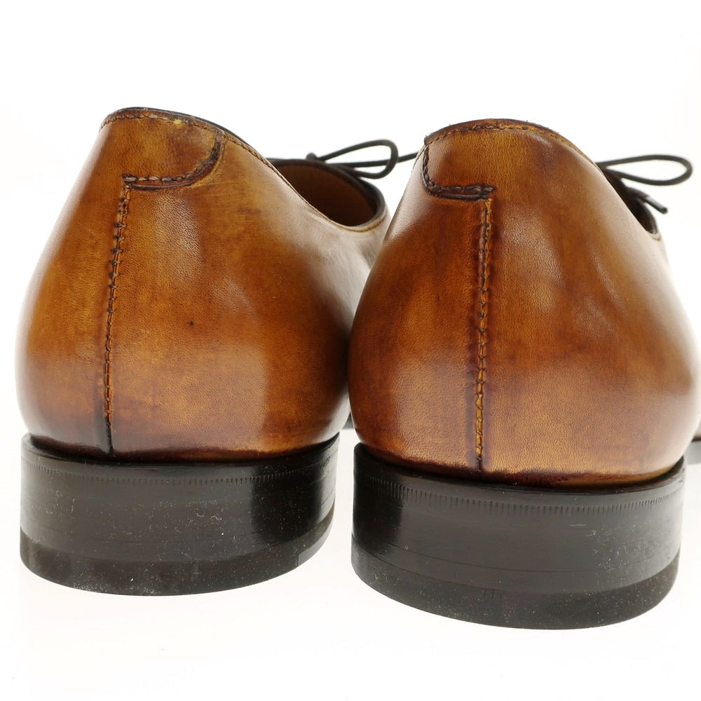 【中古】【未使用】フランチェスコ ベニーニョ FRANCESCO BENIGNO プレーントゥ ドレスシューズ イエローブラウン【 7 】【 状態ランクS 】【 メンズ 】