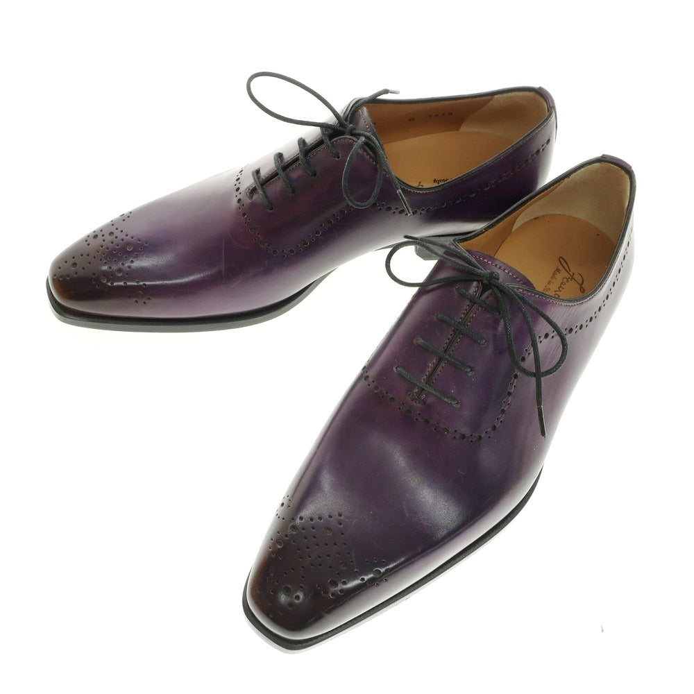 【中古】【未使用】フランチェスコ ベニーニョ FRANCESCO BENIGNO ホールカット ドレスシューズ パープル【 6 】【 状態ランクA 】【 メンズ 】