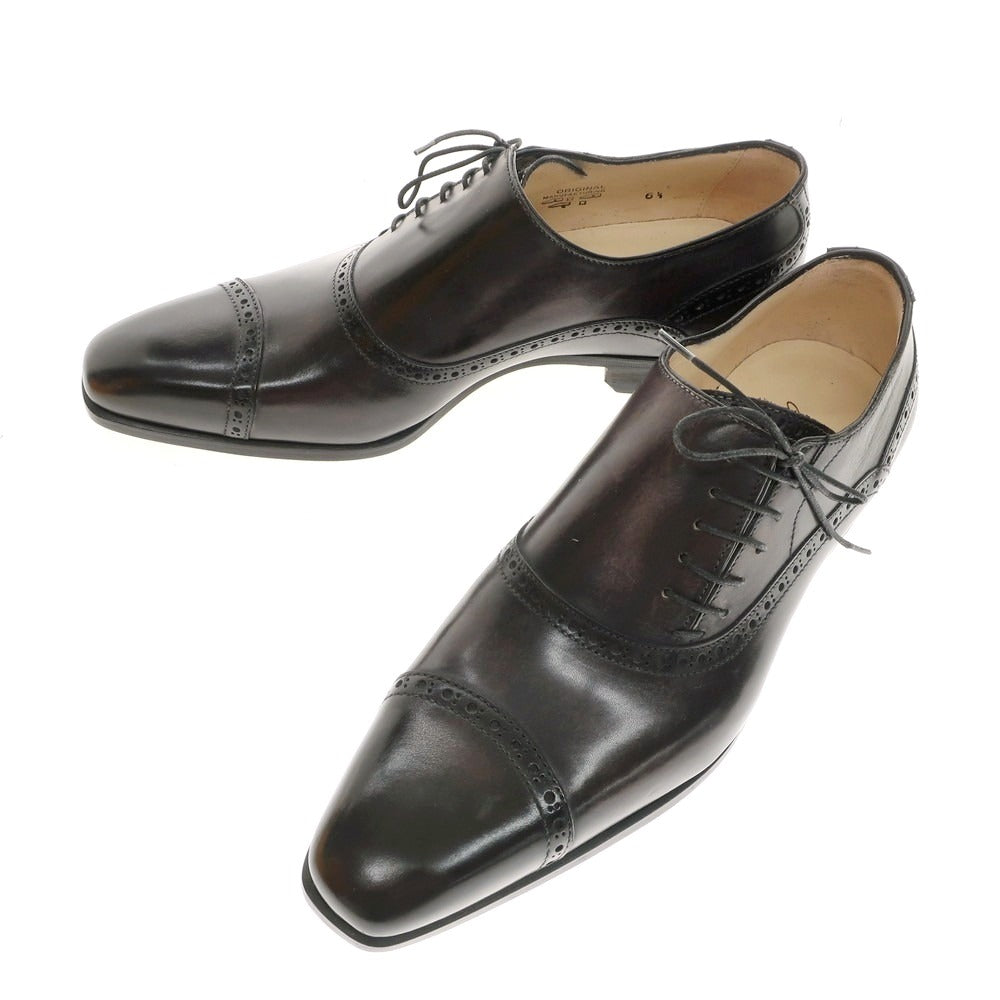 【中古】【未使用】フランチェスコ ベニーニョ FRANCESCO BENIGNO サイドレース ドレスシューズ ブラックグレー【 6 1/2 】【 状態ランクS 】【 メンズ 】
