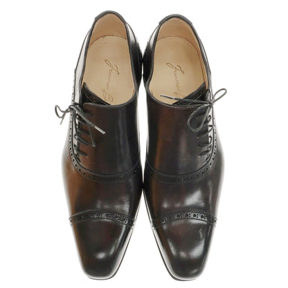【中古】【未使用】フランチェスコ ベニーニョ FRANCESCO BENIGNO サイドレース ドレスシューズ ブラックグレー【 6 1/2 】【 状態ランクS 】【 メンズ 】