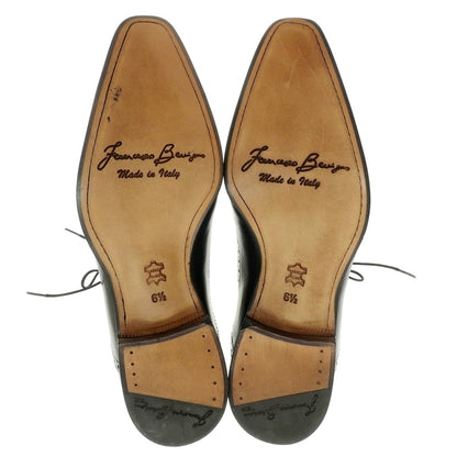 【中古】【未使用】フランチェスコ ベニーニョ FRANCESCO BENIGNO サイドレース ドレスシューズ ブラックグレー【 6 1/2 】【 状態ランクS 】【 メンズ 】