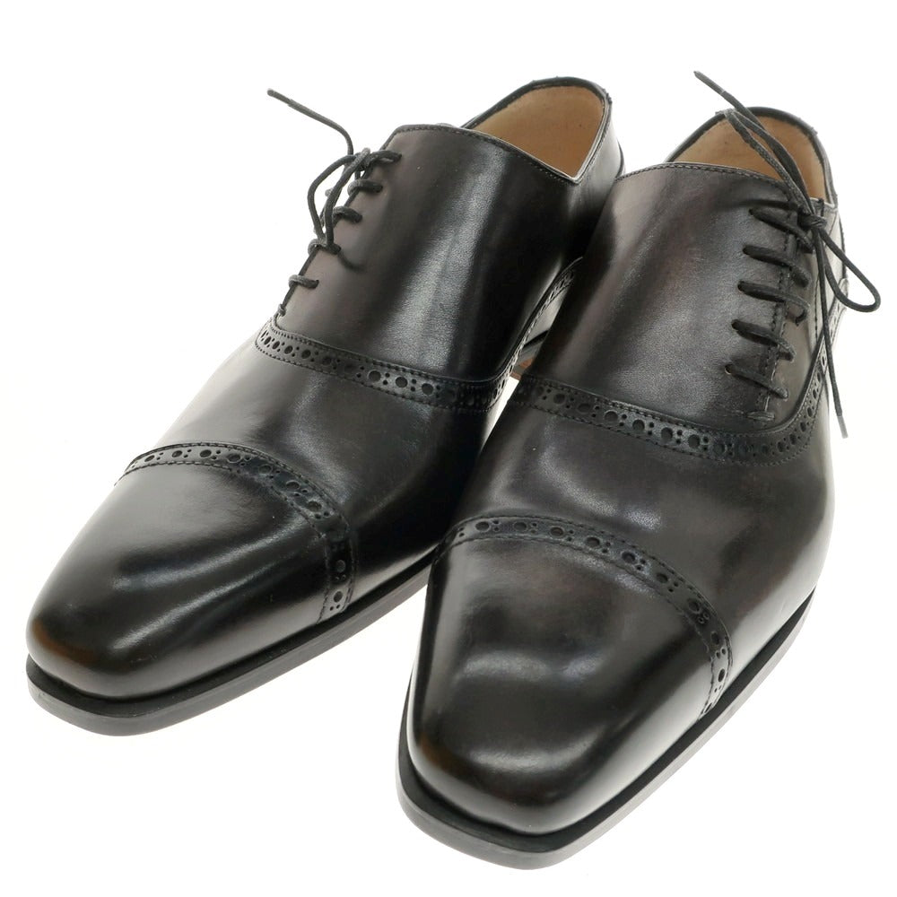 【中古】【未使用】フランチェスコ ベニーニョ FRANCESCO BENIGNO サイドレース ドレスシューズ ブラックグレー【 6 1/2 】【 状態ランクS 】【 メンズ 】