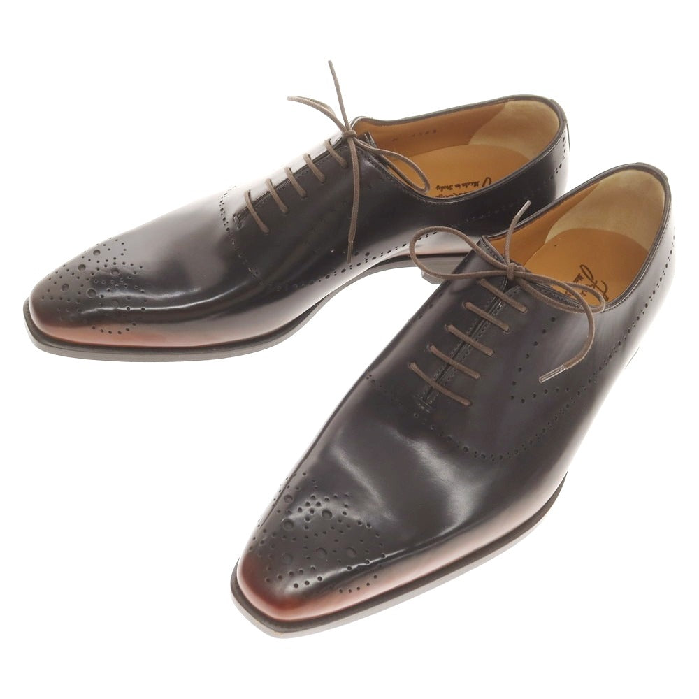 【中古】【未使用】フランチェスコ ベニーニョ FRANCESCO BENIGNO ホールカット ドレスシューズ ブラックブラウン【 6 】【 状態ランクS 】【 メンズ 】
