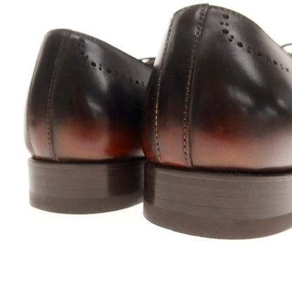 【中古】【未使用】フランチェスコ ベニーニョ FRANCESCO BENIGNO ホールカット ドレスシューズ ブラックブラウン【 6 】【 状態ランクS 】【 メンズ 】