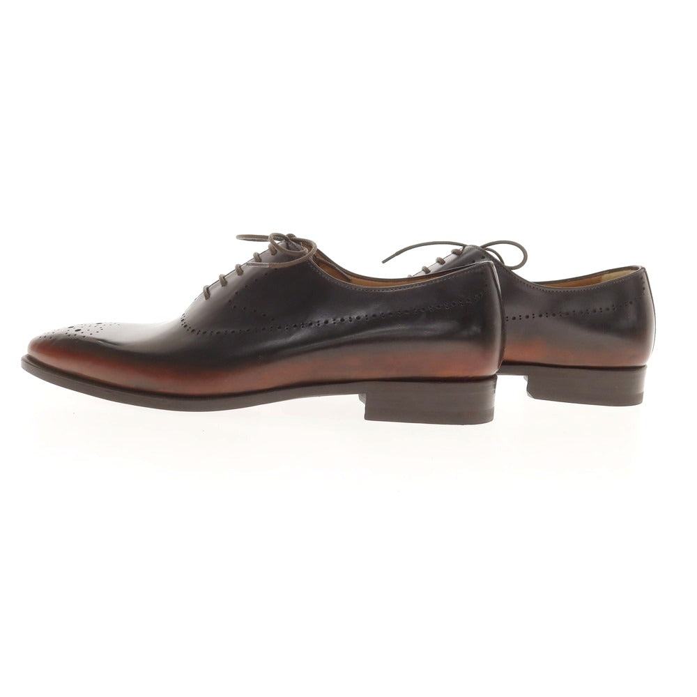 【中古】【未使用】フランチェスコ ベニーニョ FRANCESCO BENIGNO ホールカット ドレスシューズ ブラックブラウン【 6 】【 状態ランクS 】【 メンズ 】