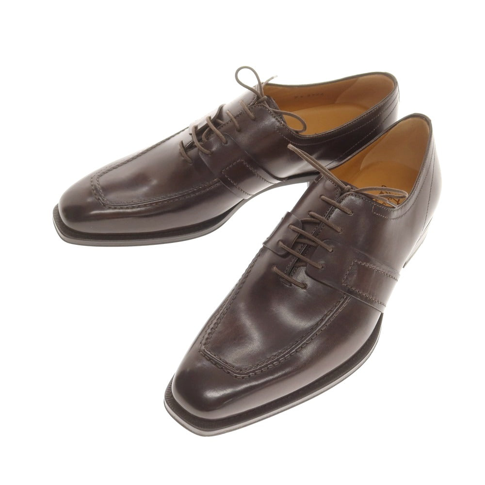 【中古】【未使用】フランチェスコ ベニーニョ FRANCESCO BENIGNO Uチップ ドレスシューズ ダークブラウン【 7 1/2 】【 状態ランクS 】【 メンズ 】 [CPD]