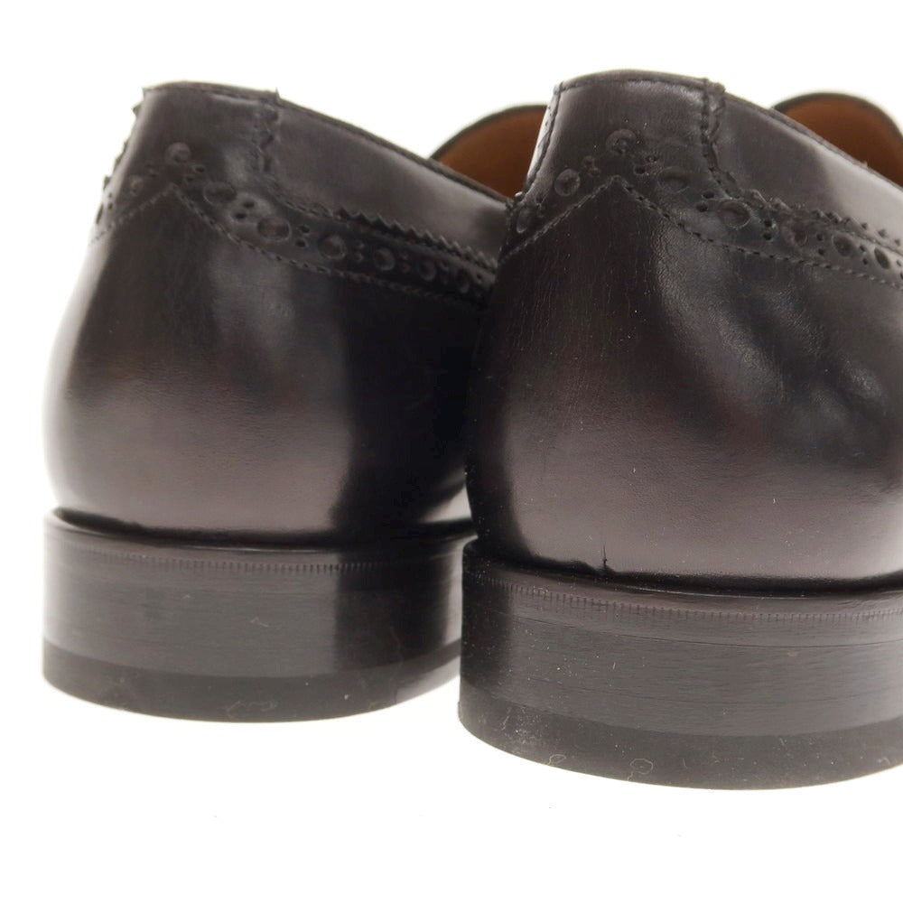 【中古】【未使用】フランチェスコ ベニーニョ FRANCESCO BENIGNO シングルモンク ドレスシューズ ブラックネイビー【 6 1/2 】【 状態ランクS 】【 メンズ 】