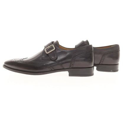 【中古】【未使用】フランチェスコ ベニーニョ FRANCESCO BENIGNO シングルモンク ドレスシューズ ブラックネイビー【 6 1/2 】【 状態ランクS 】【 メンズ 】
