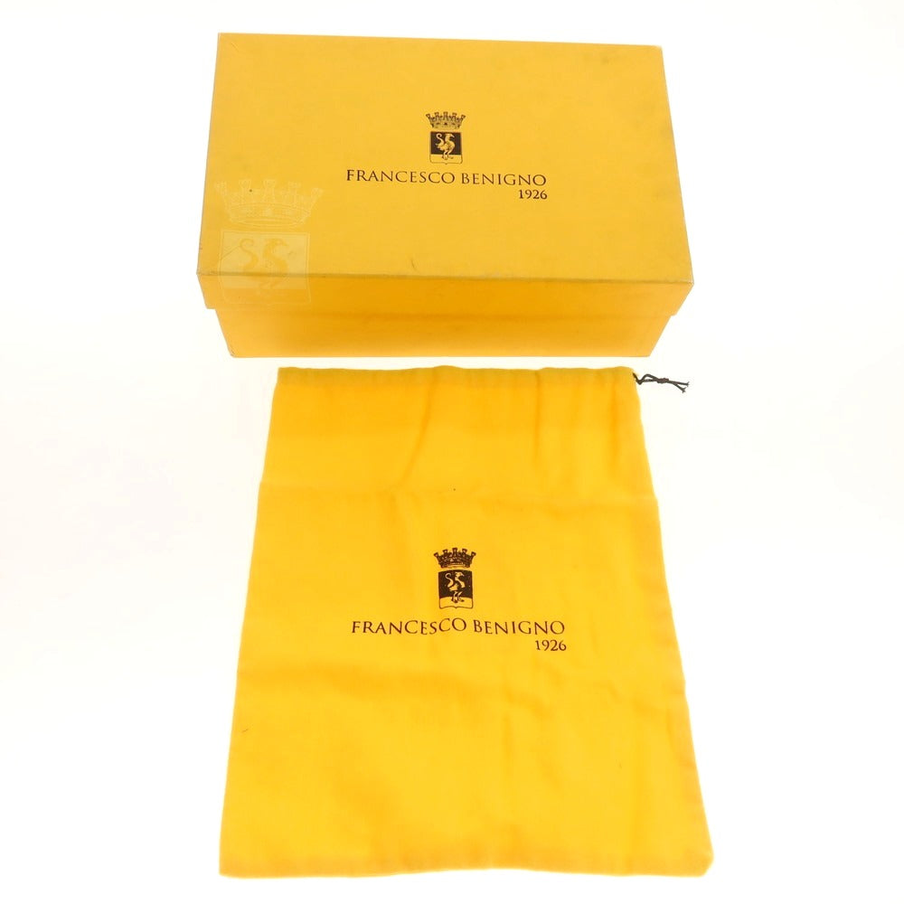 【中古】【未使用】フランチェスコ ベニーニョ FRANCESCO BENIGNO シングルモンク ドレスシューズ ブラックネイビー【 6 1/2 】【 状態ランクS 】【 メンズ 】