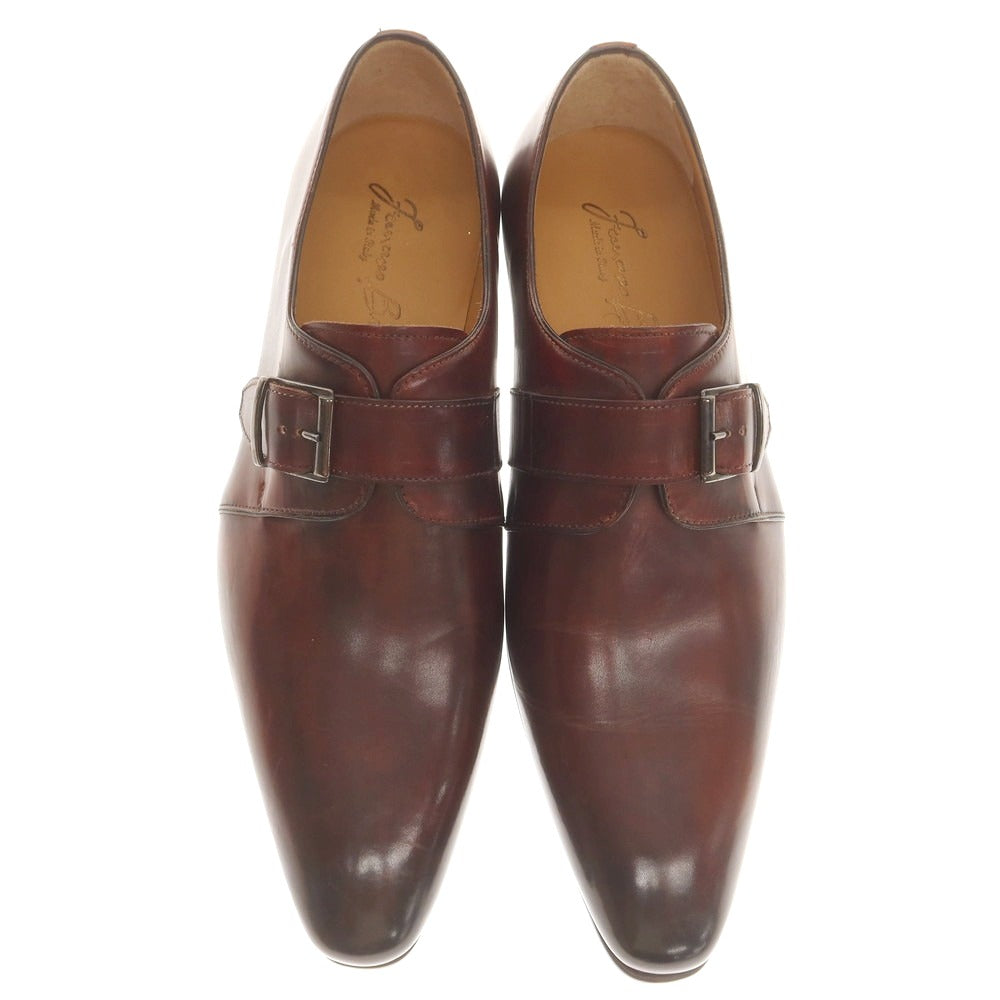 【中古】【未使用】フランチェスコ ベニーニョ FRANCESCO BENIGNO シングルモンク ドレスシューズ ダークブラウン【 7 1/2 】【 状態ランクS 】【 メンズ 】