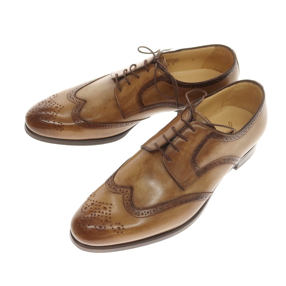 【中古】【未使用】フランチェスコ ベニーニョ FRANCESCO BENIGNO ウイングチップ ドレスシューズ トープ系【 7 】【 状態ランクS 】【 メンズ 】