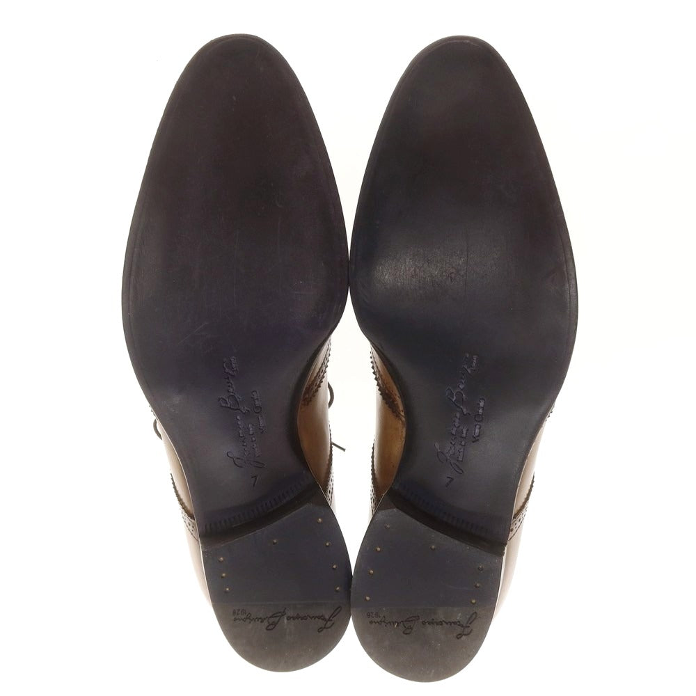 【中古】【未使用】フランチェスコ ベニーニョ FRANCESCO BENIGNO ウイングチップ ドレスシューズ トープ系【 7 】【 状態ランクS 】【 メンズ 】