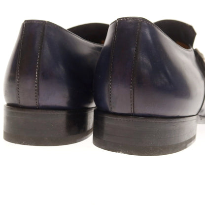 【中古】【未使用】フランチェスコ ベニーニョ FRANCESCO BENIGNO シングルモンク ドレスシューズ ダークネイビー【 7 1/2 】【 状態ランクS 】【 メンズ 】