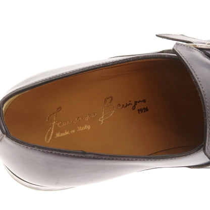 【中古】【未使用】フランチェスコ ベニーニョ FRANCESCO BENIGNO シングルモンク ドレスシューズ ダークネイビー【 7 1/2 】【 状態ランクS 】【 メンズ 】