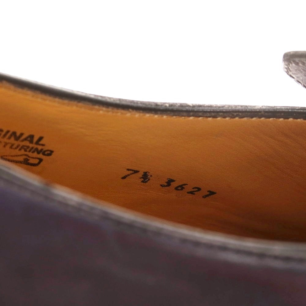 【中古】【未使用】フランチェスコ ベニーニョ FRANCESCO BENIGNO シングルモンク ドレスシューズ ダークネイビー【 7 1/2 】【 状態ランクS 】【 メンズ 】