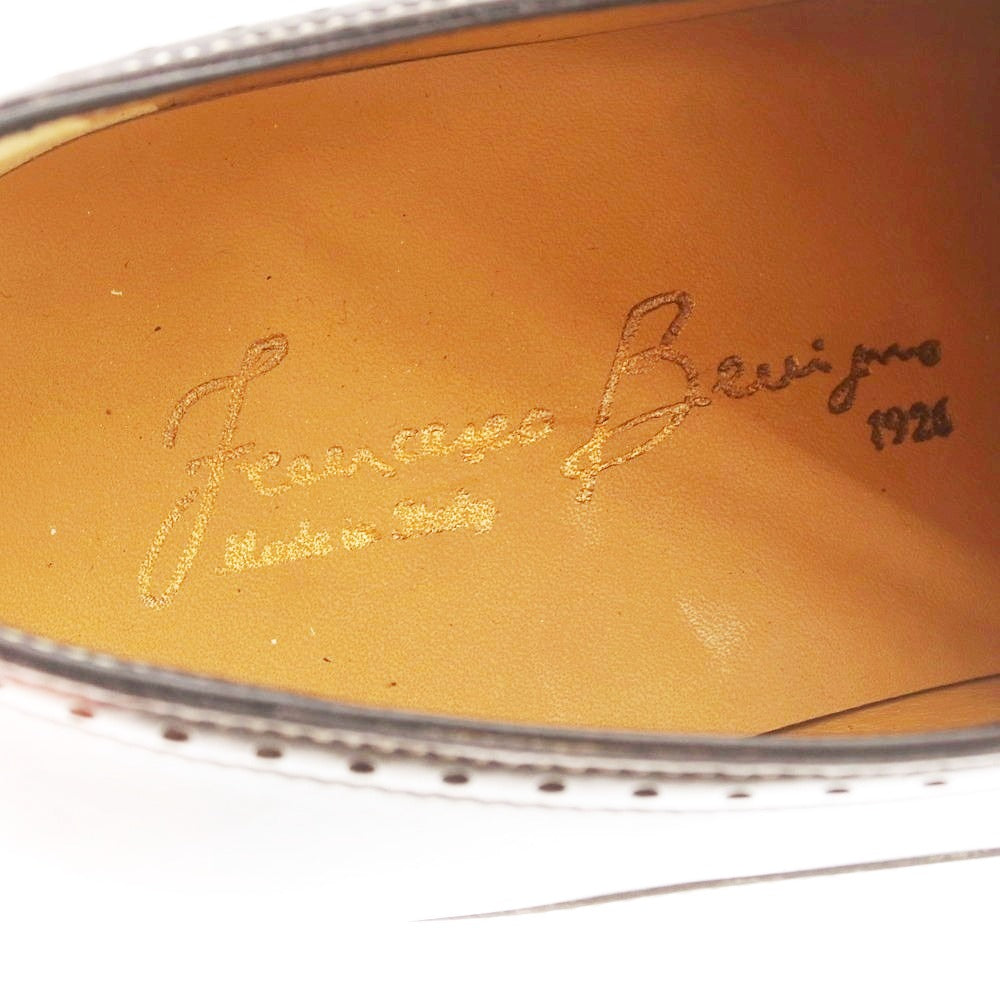 【中古】【未使用】フランチェスコ ベニーニョ FRANCESCO BENIGNO ストレートチップ ドレスシューズ ダークブラウンxレッド【 7 】【 状態ランクS 】【 メンズ 】