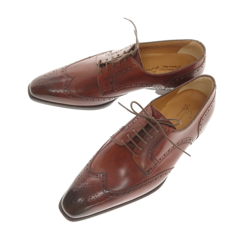 【中古】【未使用】フランチェスコ ベニーニョ FRANCESCO BENIGNO ウイングチップ ドレスシューズ ブラウン【 7 】【 状態ランクS 】【 メンズ 】
