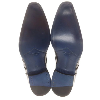 【中古】【未使用】フランチェスコ ベニーニョ FRANCESCO BENIGNO ウイングチップ シングルモンク ドレスシューズ ブラックネイビー【 7 】【 状態ランクS 】【 メンズ 】