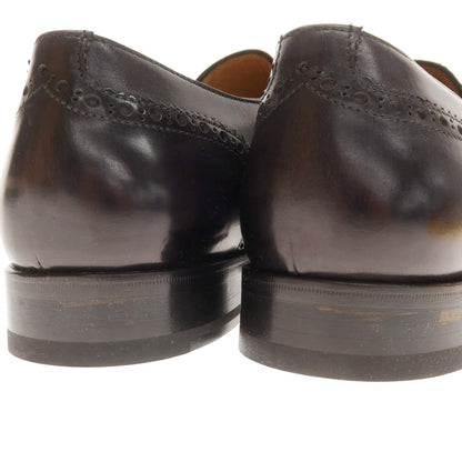 【中古】【未使用】フランチェスコ ベニーニョ FRANCESCO BENIGNO ウイングチップ シングルモンク ドレスシューズ ブラックネイビー【 7 】【 状態ランクS 】【 メンズ 】