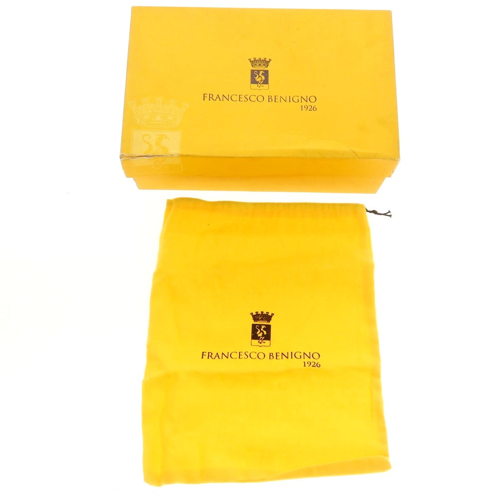 【中古】【未使用】フランチェスコ ベニーニョ FRANCESCO BENIGNO ウイングチップ シングルモンク ドレスシューズ ブラックネイビー【 7 】【 状態ランクS 】【 メンズ 】