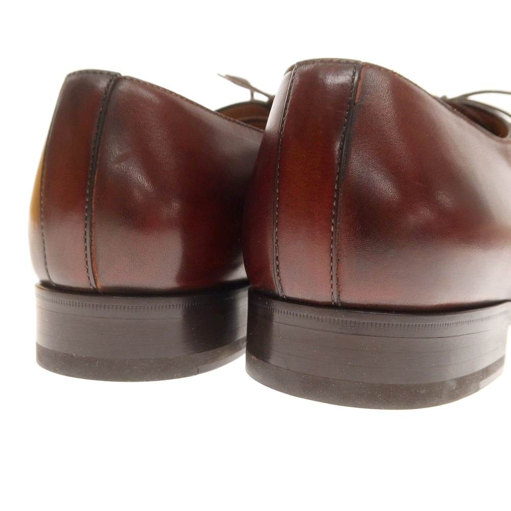 【中古】【未使用】フランチェスコ ベニーニョ FRANCESCO BENIGNO ホールカット ドレスシューズ ブラウン【 6 1/2 】【 状態ランクS 】【 メンズ 】