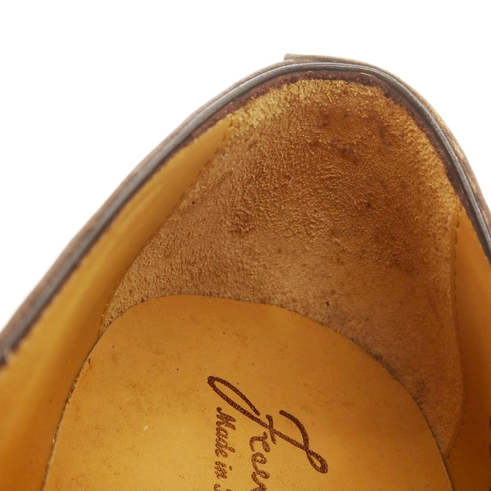 【中古】フランチェスコ ベニーニョ FRANCESCO BENIGNO シングルモンク ドレスシューズ ベージュxブラウン【 7 】【 状態ランクA 】【 メンズ 】