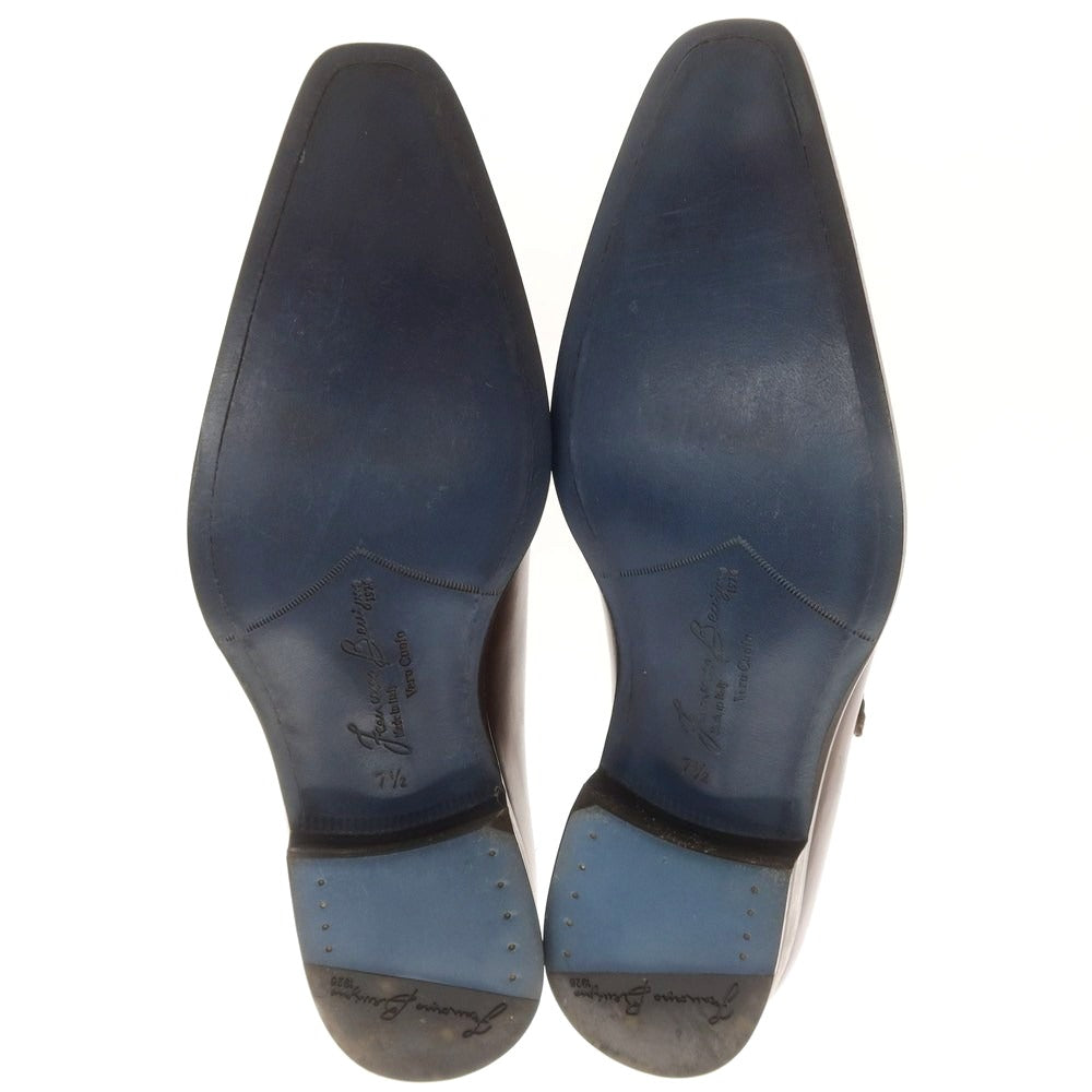 【中古】フランチェスコ ベニーニョ FRANCESCO BENIGNO シングルモンク ドレスシューズ ブラウン【 7 1/2 】【 状態ランクS 】【 メンズ 】