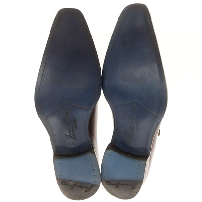 【中古】フランチェスコ ベニーニョ FRANCESCO BENIGNO シングルモンク ドレスシューズ ブラウン【 7 1/2 】【 状態ランクS 】【 メンズ 】