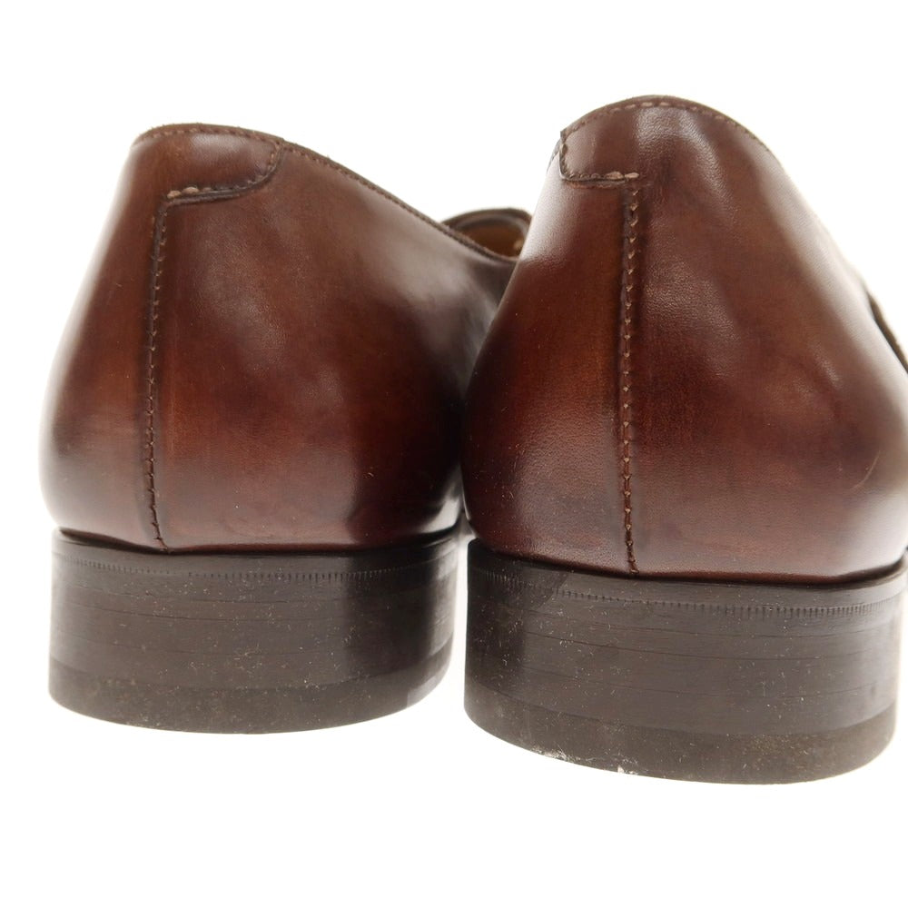 【中古】フランチェスコ ベニーニョ FRANCESCO BENIGNO シングルモンク ドレスシューズ ブラウン【 7 1/2 】【 状態ランクS 】【 メンズ 】