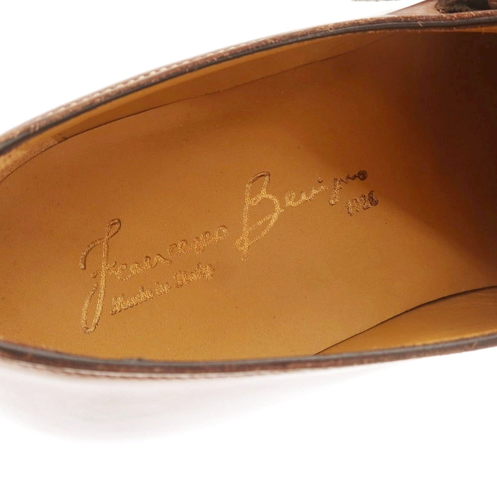 【中古】フランチェスコ ベニーニョ FRANCESCO BENIGNO シングルモンク ドレスシューズ ブラウン【 7 1/2 】【 状態ランクS 】【 メンズ 】