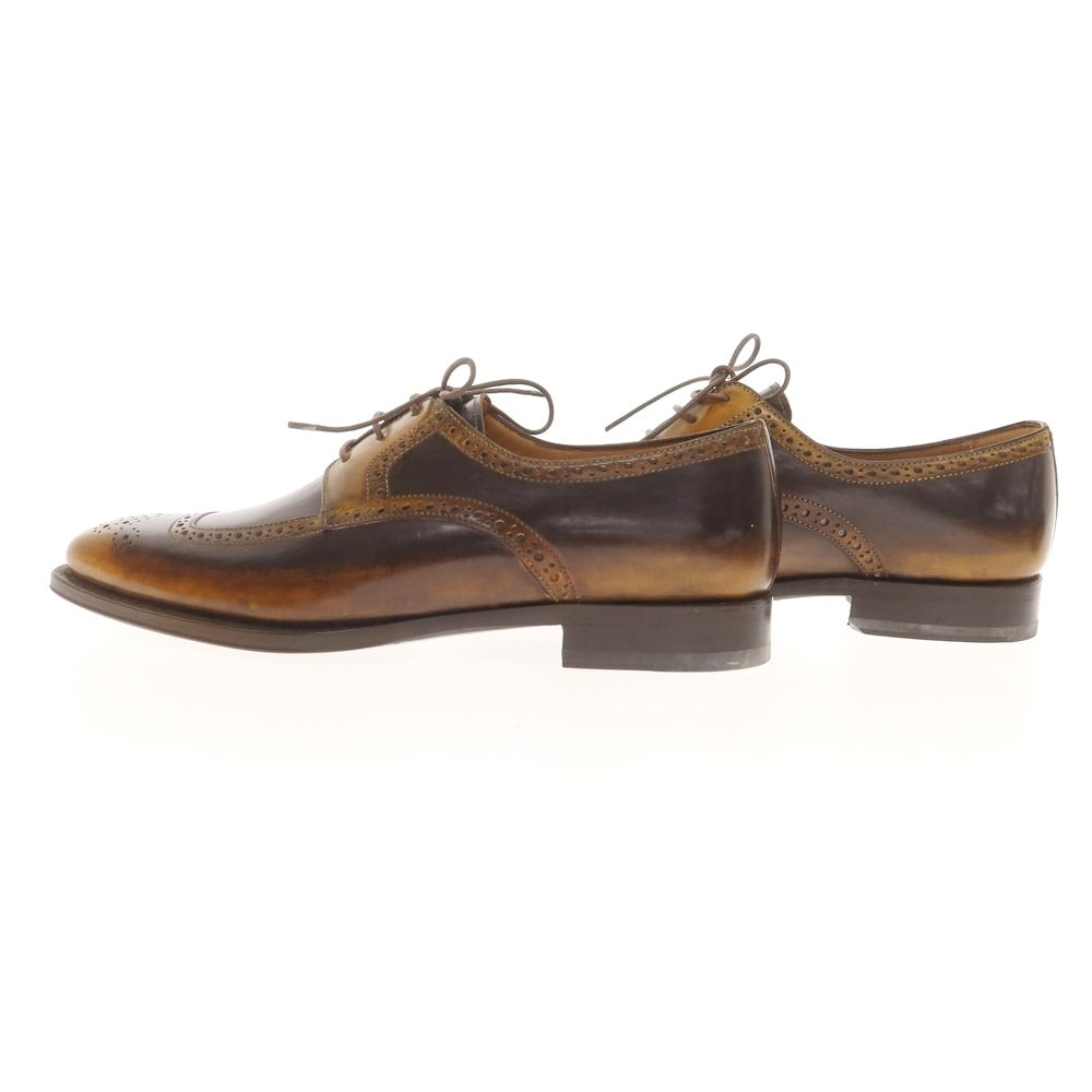 【中古】【未使用】フランチェスコ ベニーニョ FRANCESCO BENIGNO ドレスシューズ ブラックxブラウンカーキ【 6 1/2 】【 状態ランクS 】【 メンズ 】