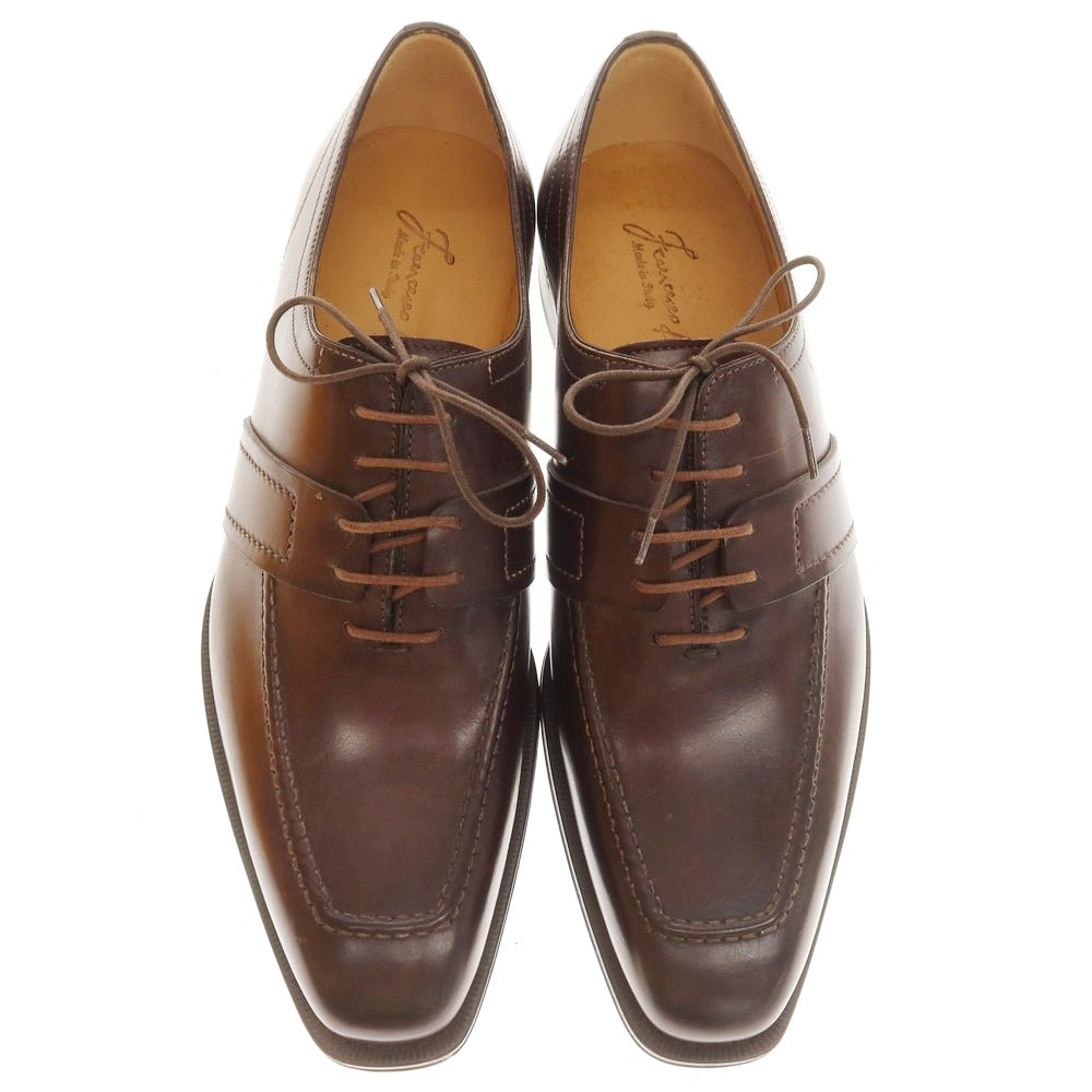 【中古】フランチェスコ ベニーニョ FRANCESCO BENIGNO Uチップ ドレスシューズ ダークブラウン【 7 】【 状態ランクA 】【 メンズ 】[EPD]