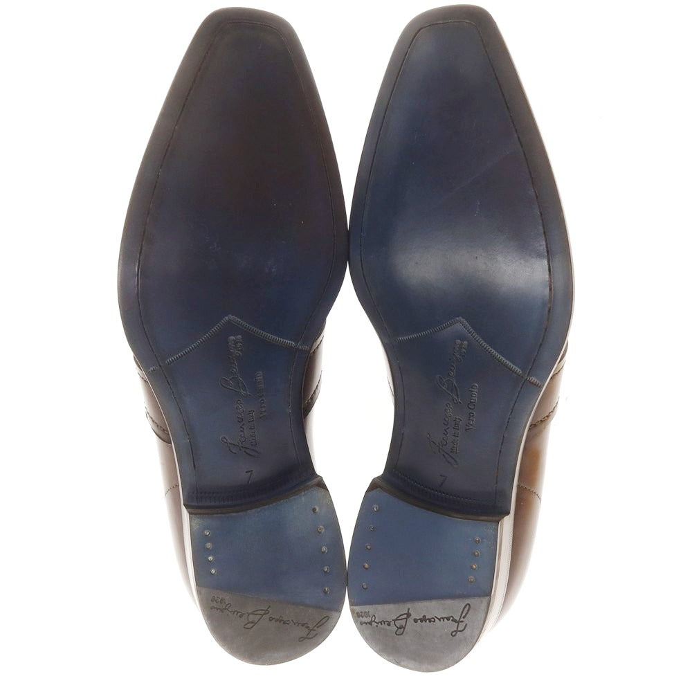 【中古】フランチェスコ ベニーニョ FRANCESCO BENIGNO Uチップ ドレスシューズ ダークブラウン【 7 】【 状態ランクA 】【 メンズ 】[EPD]