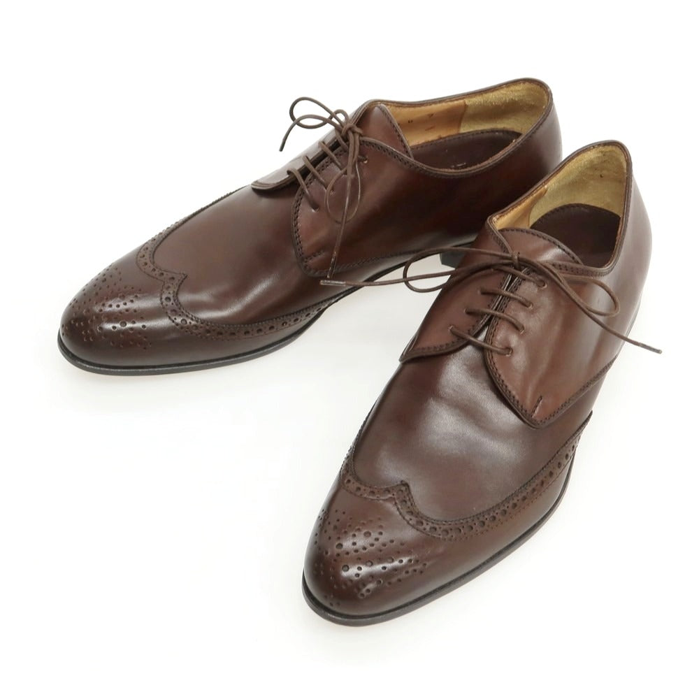 【中古】【未使用】ボノーラ BONORA ウイングチップ ドレスシューズ ブラウン【 7 】【 状態ランクS 】【 メンズ 】