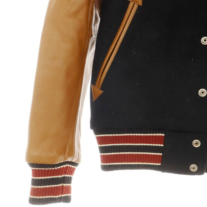 【中古】ステュディオダルチザン STUDIO D’ARTISAN ウール×ホースレザー スタジャン ブラックxライトブラウン【 38 】【 状態ランクC 】【 メンズ 】