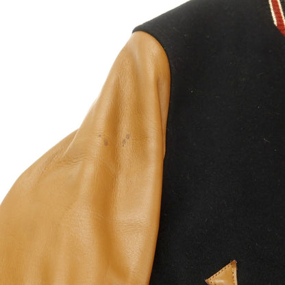 【中古】ステュディオダルチザン STUDIO D’ARTISAN ウール×ホースレザー スタジャン ブラックxライトブラウン【 38 】【 状態ランクC 】【 メンズ 】