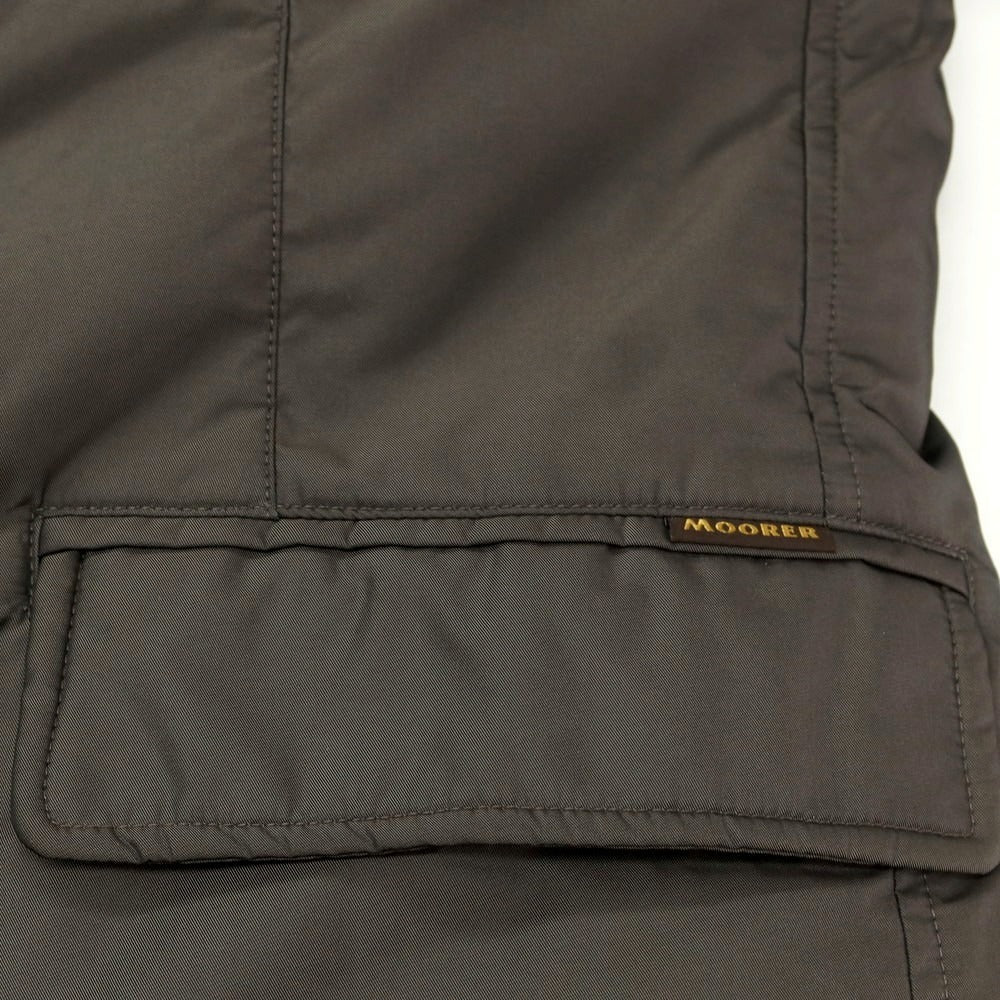 【中古】ムーレー MOORER TRAIANO ポリエステル 2WAY ダウンジャケット ダークグレイッシュブラウン【 48 】【 状態ランクC 】【 メンズ 】