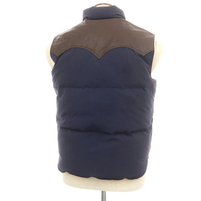 【中古】シュガーケーン SUGAR CANE コットンナイロン ダウンベスト ライトネイビーxブラウン【 M 】【 状態ランクC 】【 メンズ 】