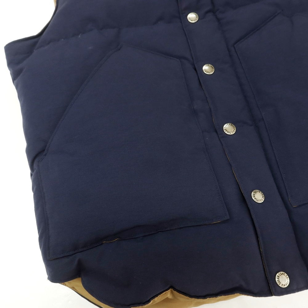 【中古】シュガーケーン SUGAR CANE コットンナイロン ダウンベスト ライトネイビーxブラウン【 M 】【 状態ランクC 】【 メンズ 】