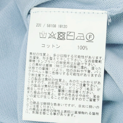 【中古】グランサッソ GRAN SASSO ハイゲージ コットン モックネック プルオーバーニット ライトブルー【 46 】【 状態ランクA 】【 メンズ 】