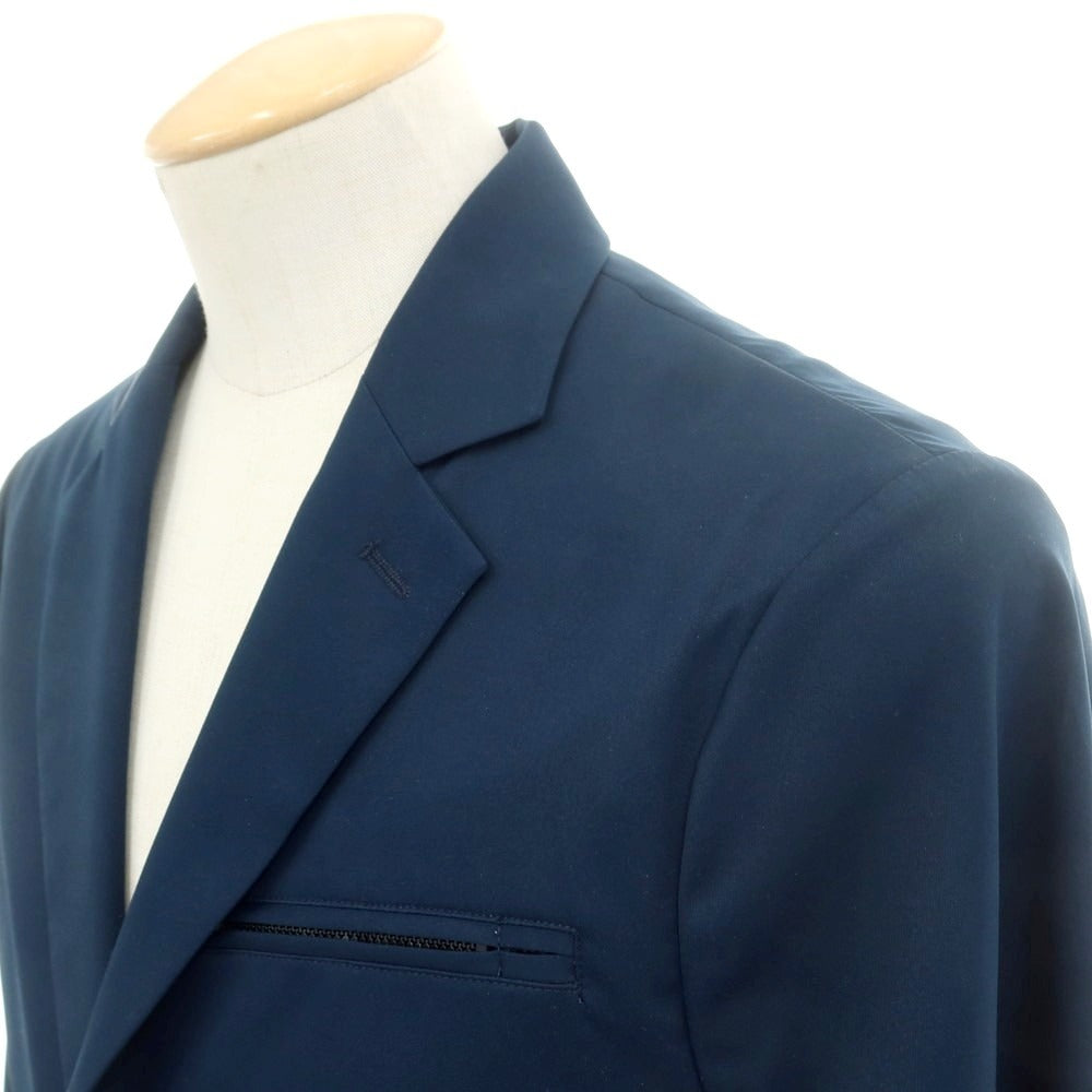 【中古】ダブリューダブリューエス WWS WORK WEAR SUIT ポリエステル 2つボタンスーツ ダークブルーグリーン【 サイズ上S/下M 】【 状態ランクB 】【 メンズ 】 [CPD]