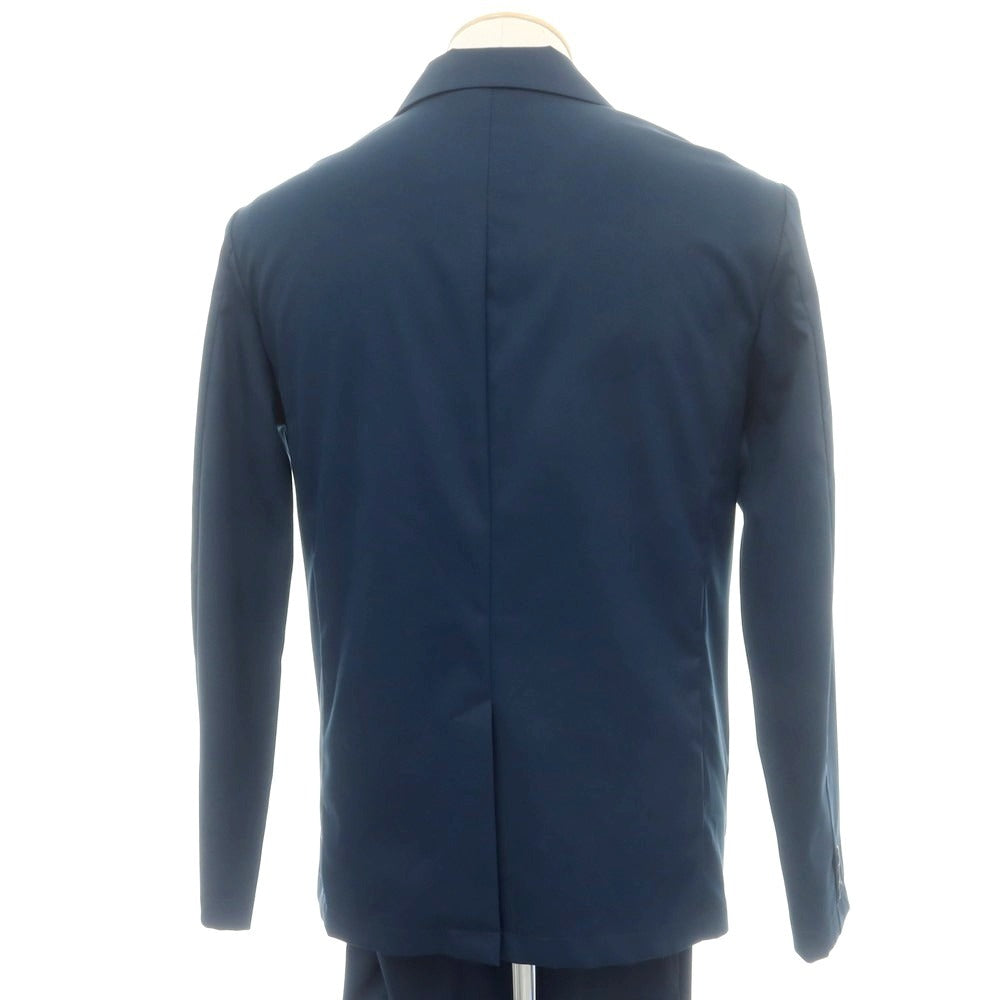【中古】ダブリューダブリューエス WWS WORK WEAR SUIT ポリエステル 2つボタンスーツ ダークブルーグリーン【 サイズ上S/下M 】【 状態ランクB 】【 メンズ 】 [CPD]